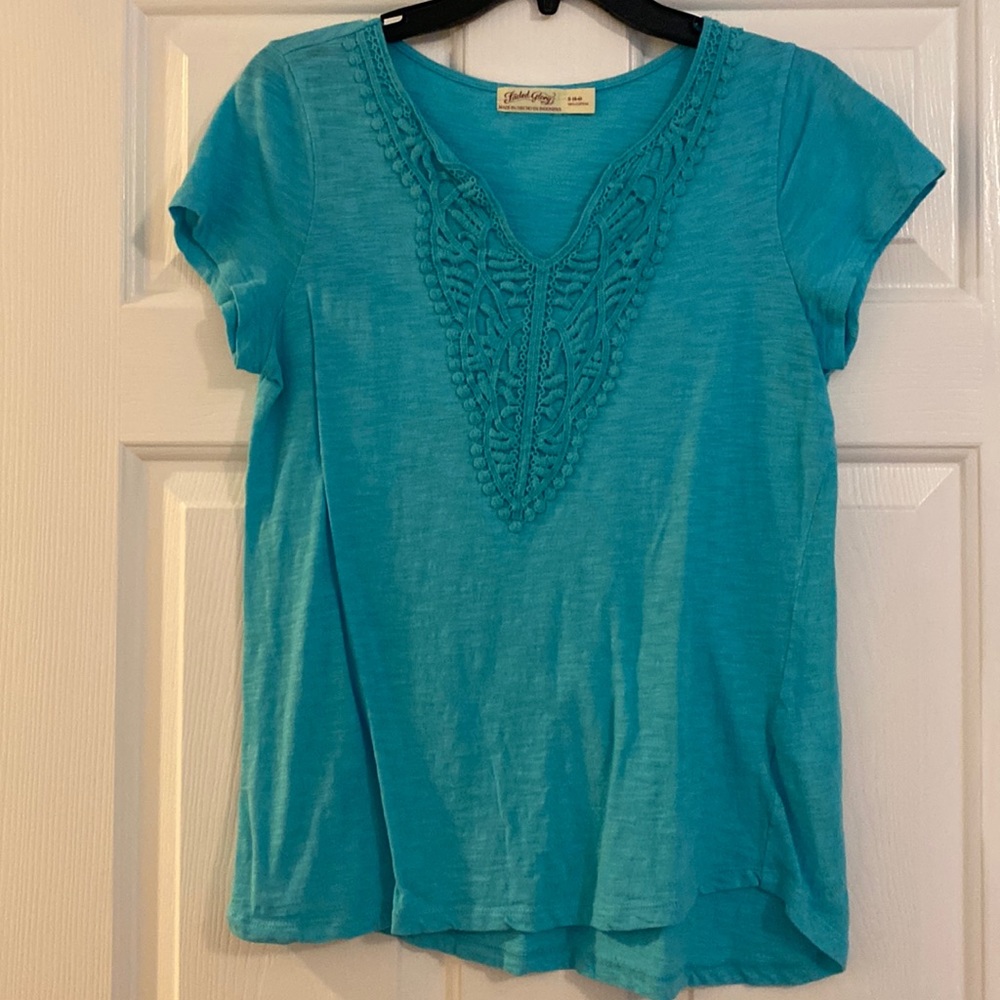 Faded Glory turquoise blue top. Size small 4-6